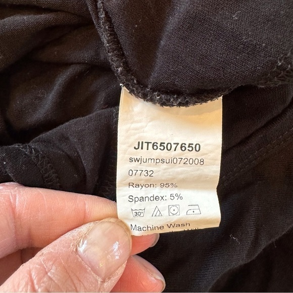 π 6/$60, Shein Onesie, Romper, Black, Spaghetti Straps, Pockets, Size Large - Picture 5 of 6